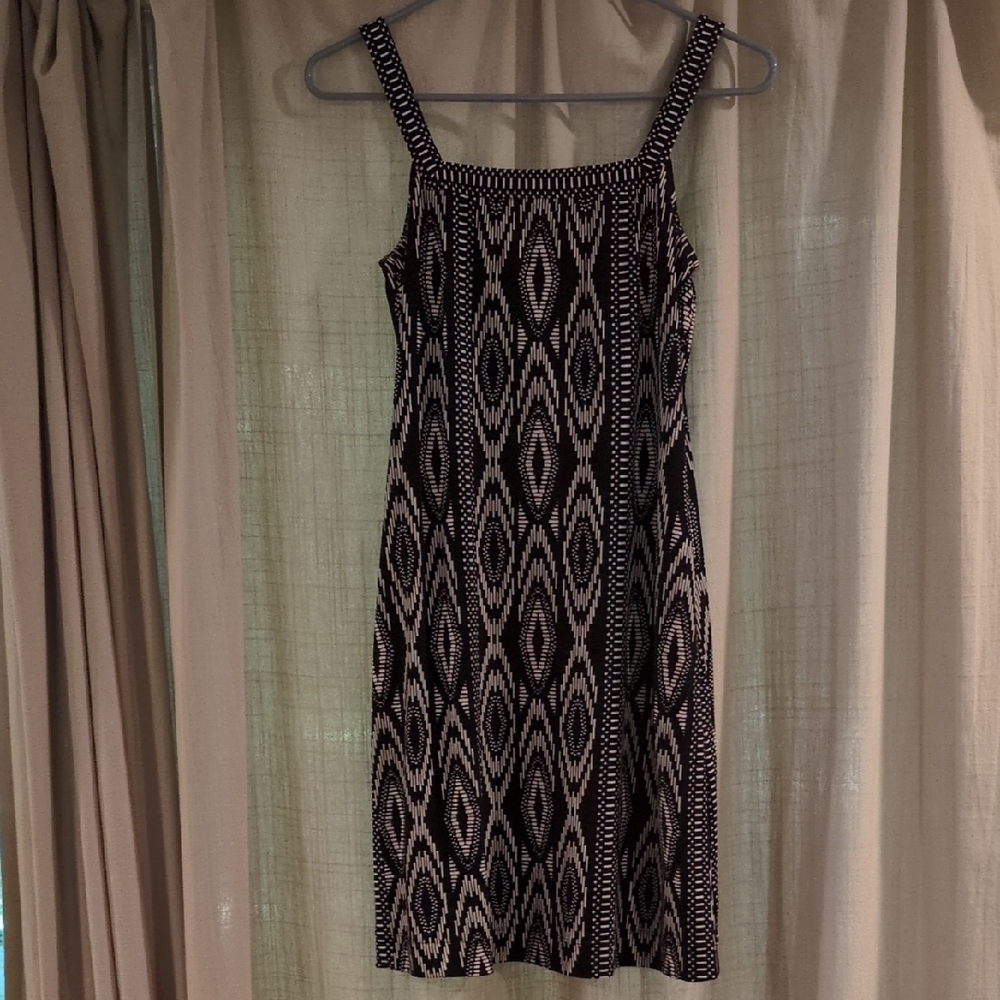 White House Black Market Geometric Midi Dress Sundress With Pockets